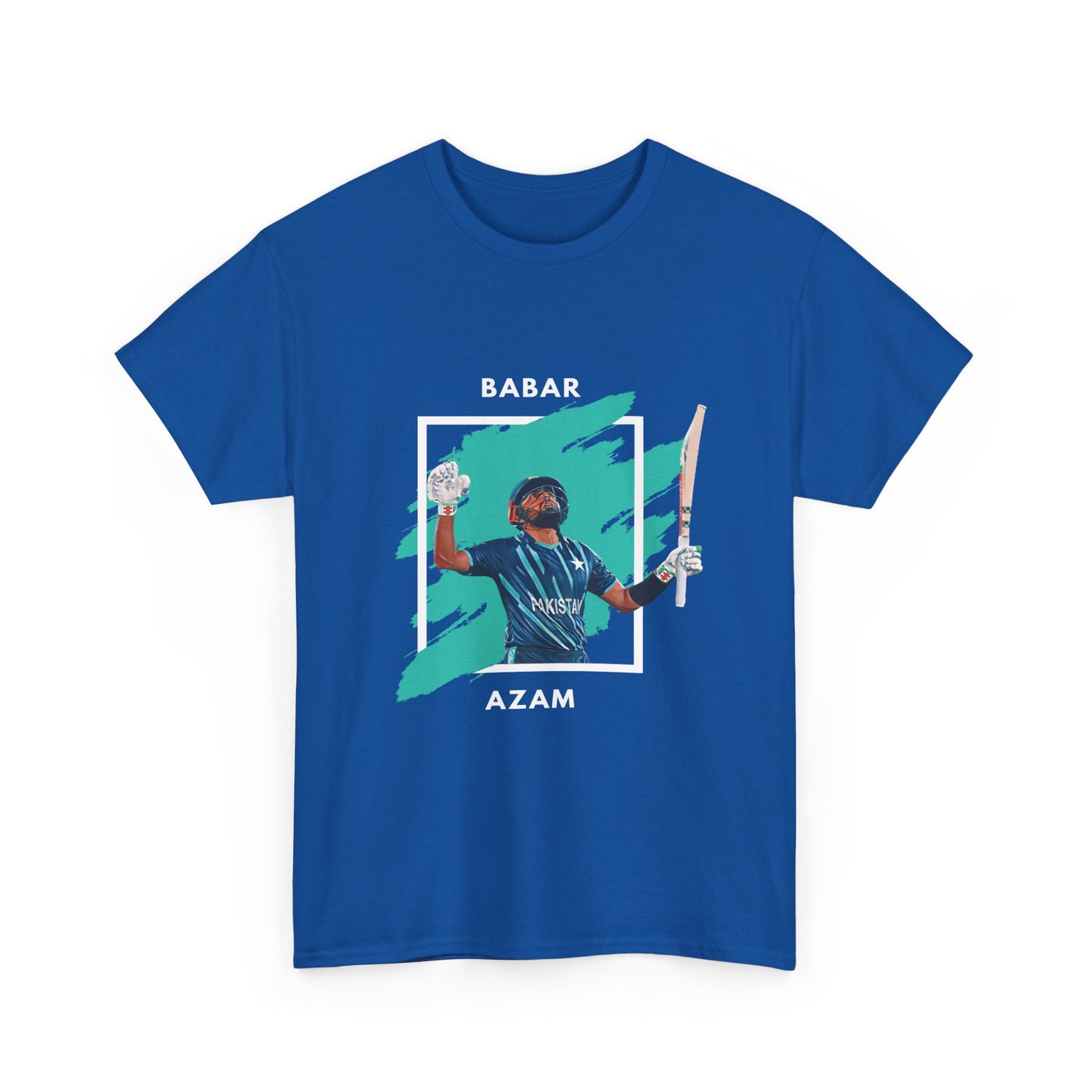 Babar Azam - Brushstroke frame - Unisex Heavy Cotton Tee