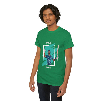 Babar Azam - Brushstroke frame - Unisex Heavy Cotton Tee