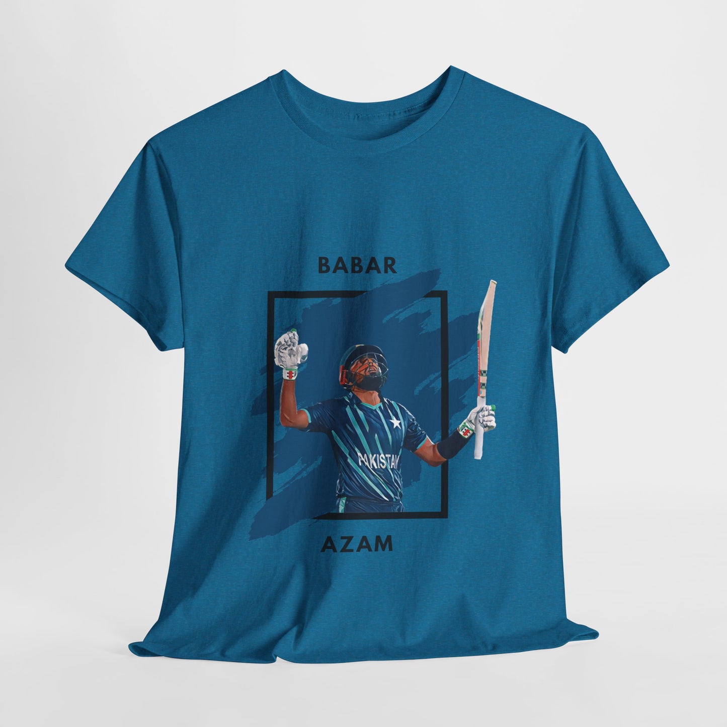 Babar Azam - Brushstroke frame - Unisex Heavy Cotton Tee