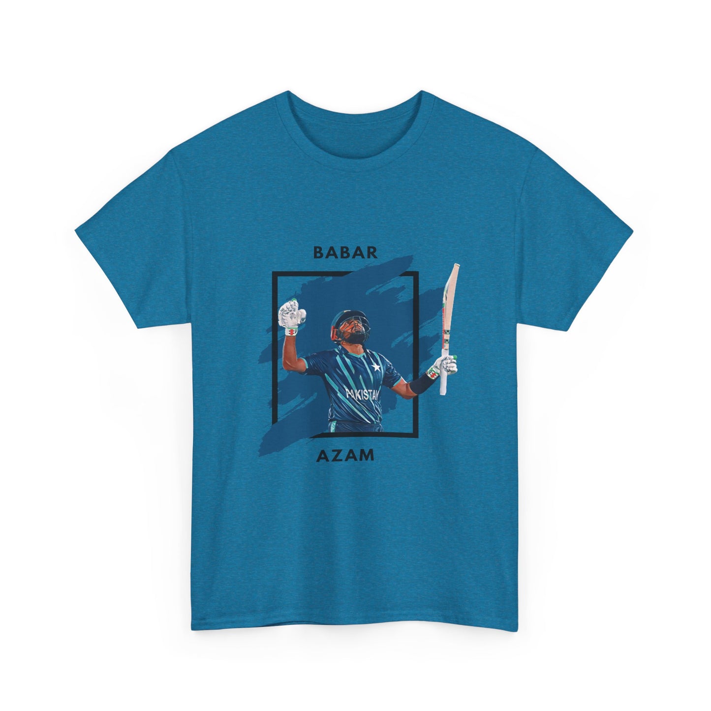 Babar Azam - Brushstroke frame - Unisex Heavy Cotton Tee