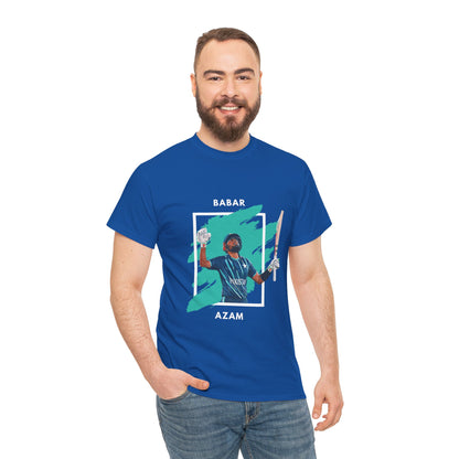 Babar Azam - Brushstroke frame - Unisex Heavy Cotton Tee