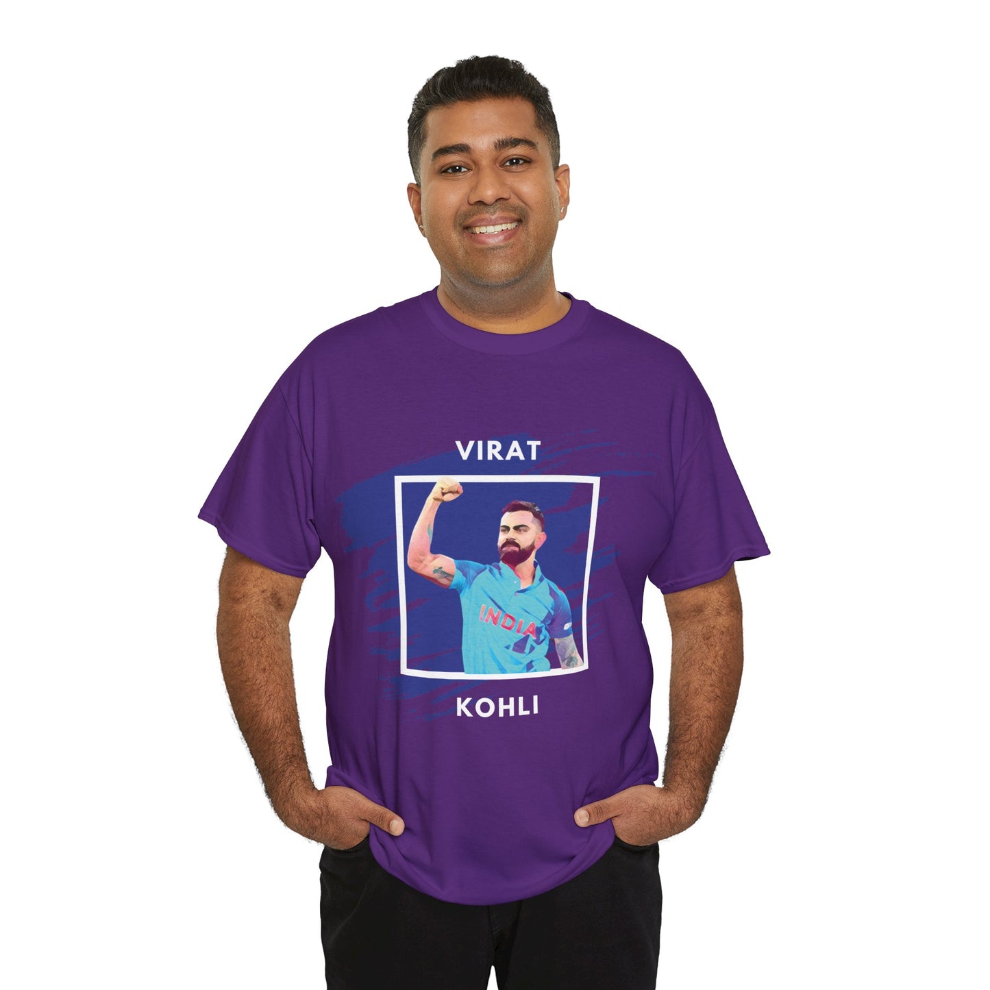 Virat Kohli - Brushstroke frame - Unisex Heavy Cotton Tee