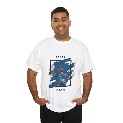 Babar Azam - Brushstroke frame - Unisex Heavy Cotton Tee