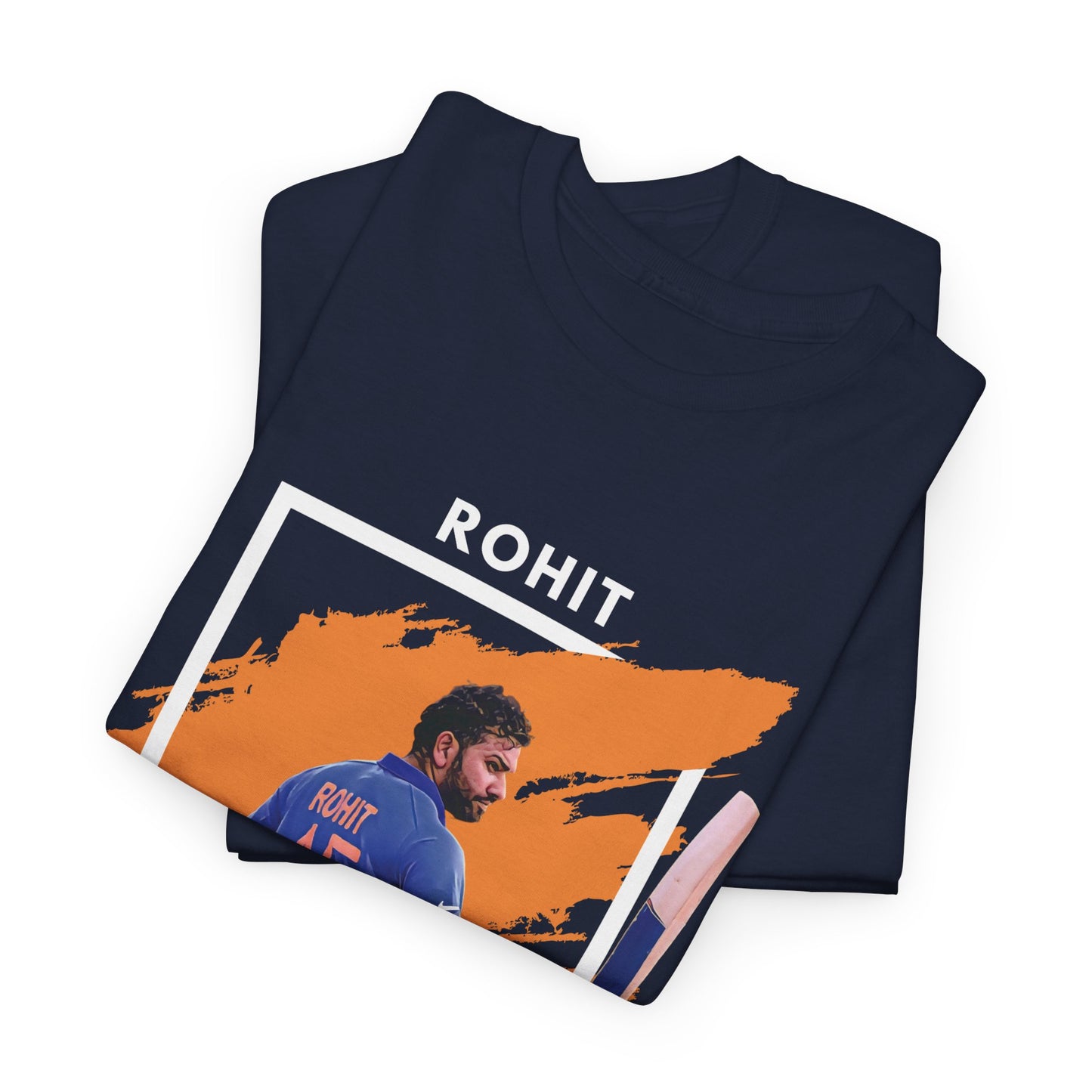 Rohit Sharma - Brushstroke frame - Unisex Heavy Cotton Tee