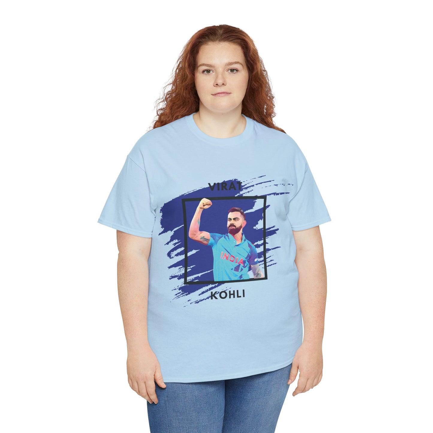 Virat Kohli - Brushstroke frame - Unisex Heavy Cotton Tee