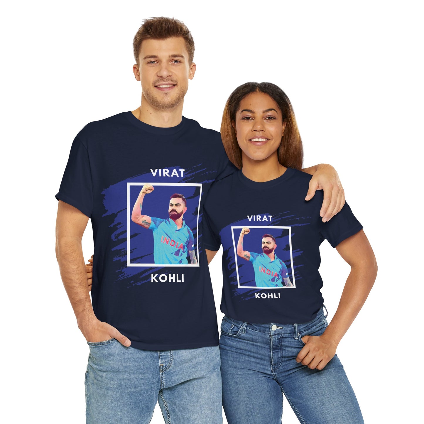 Virat Kohli - Brushstroke frame - Unisex Heavy Cotton Tee